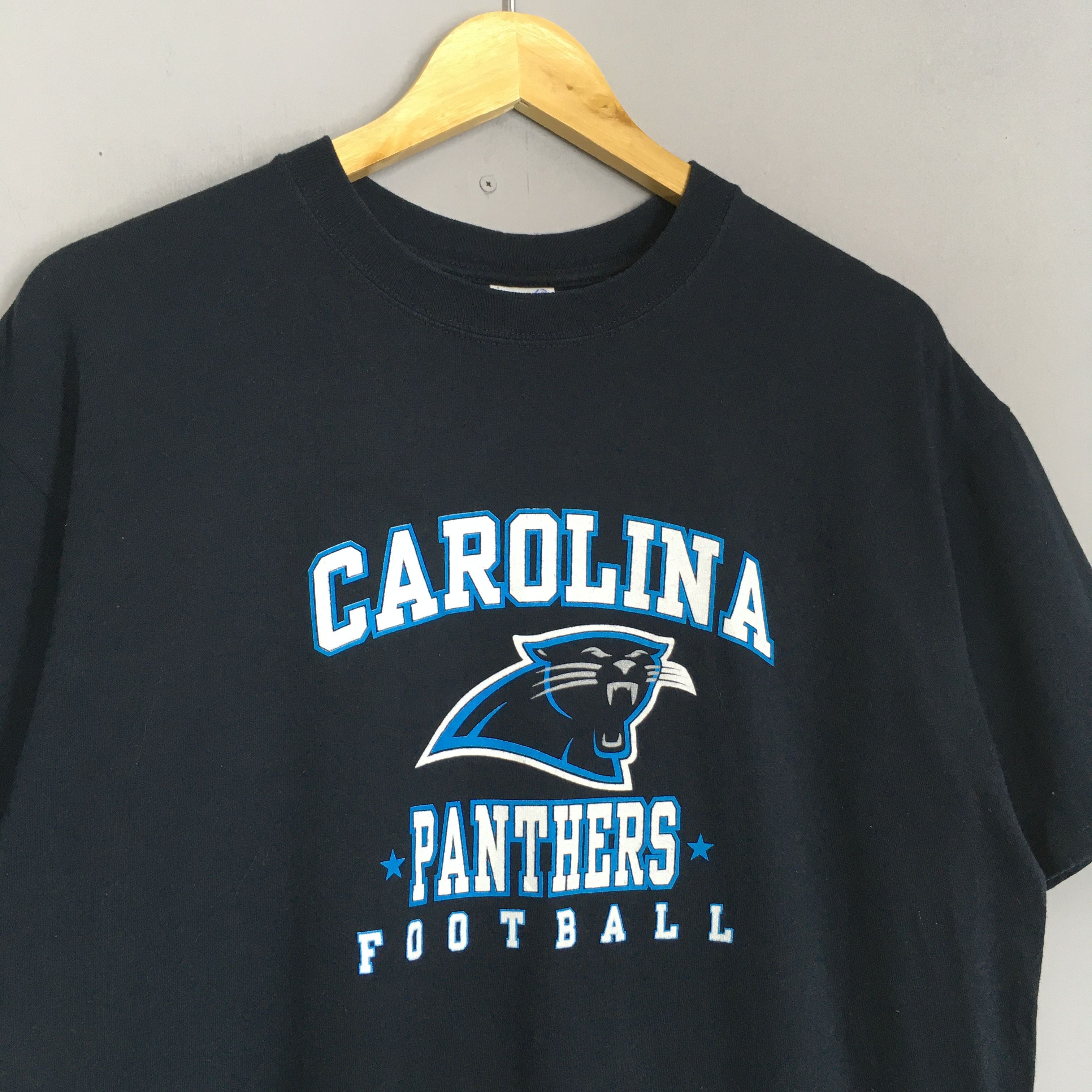 Anvil × NFL × Vintage Vintage Y2K Carolina Panthers Nfl Black T Shirt Large Size US L / EU 52-54 / 3 - 3 Thumbnail