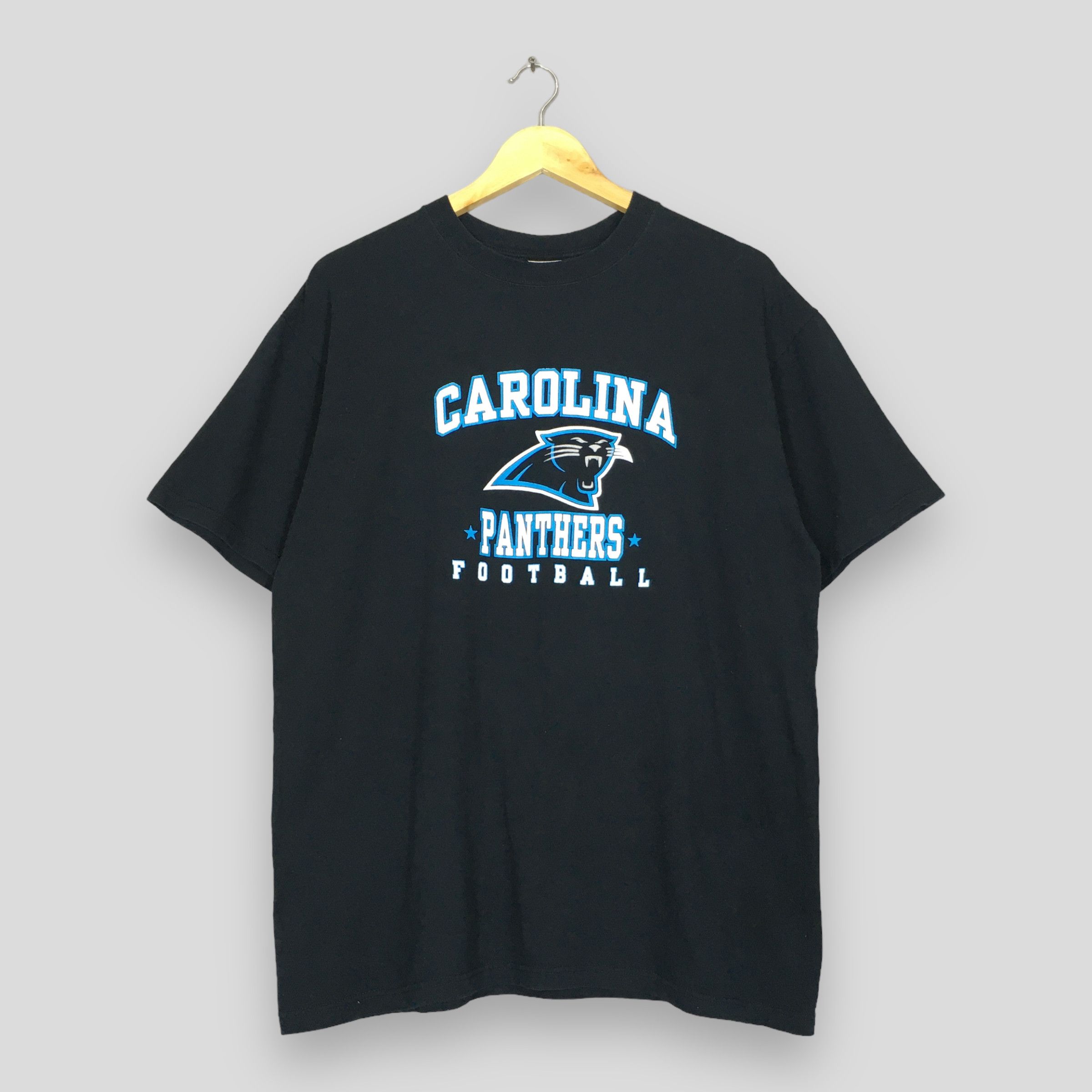 Anvil × NFL × Vintage Vintage Y2K Carolina Panthers Nfl Black T Shirt Large Size US L / EU 52-54 / 3 - 1 Thumbnail