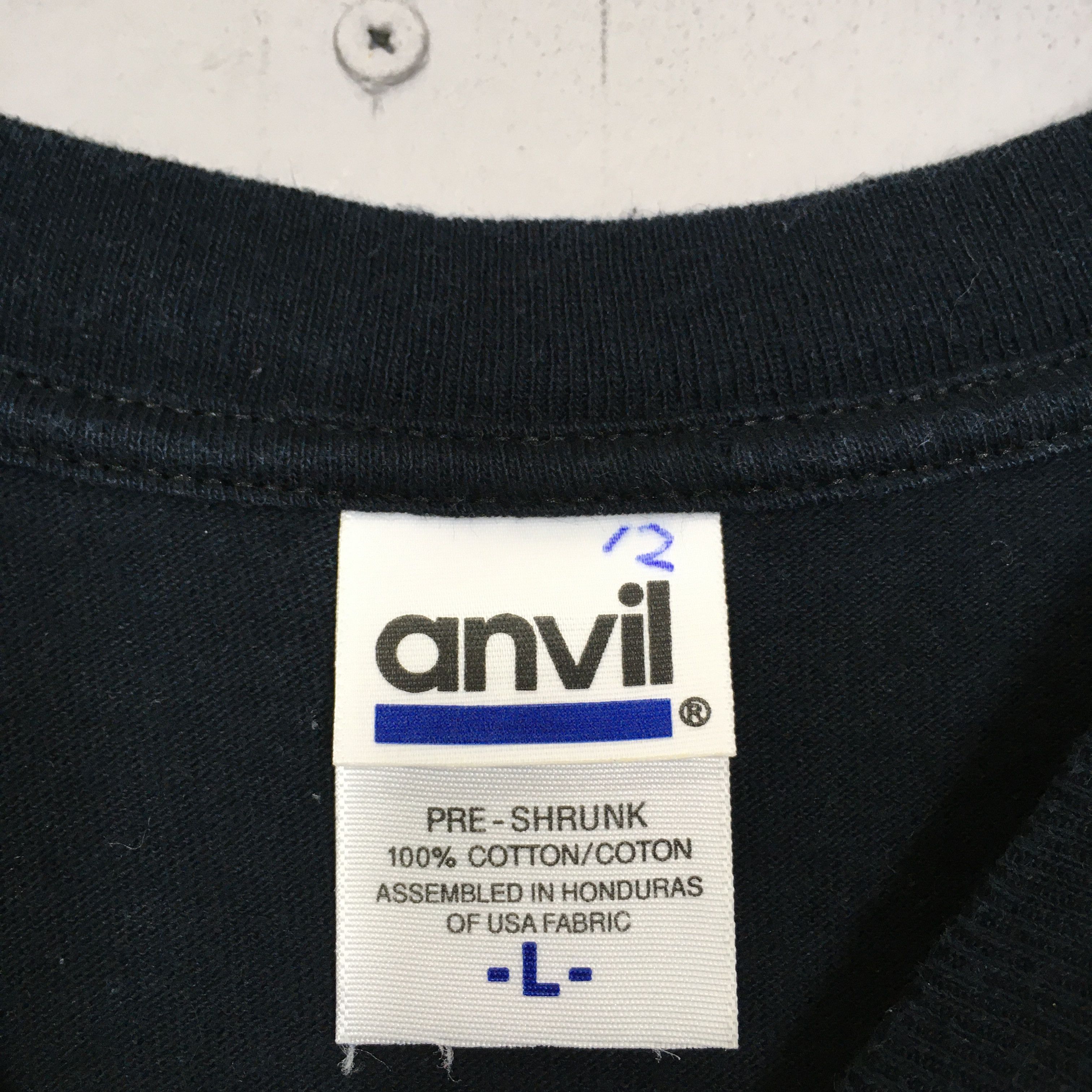 Anvil × NFL × Vintage Vintage Y2K Carolina Panthers Nfl Black T Shirt Large Size US L / EU 52-54 / 3 - 4 Thumbnail