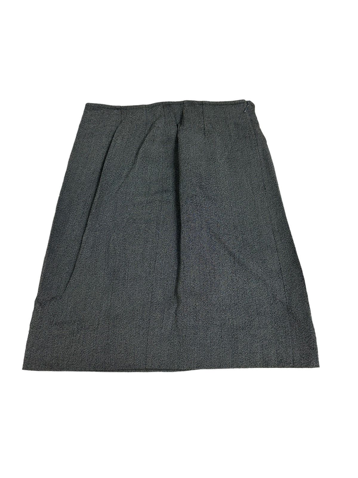image of Salvatore Ferragamo Wool Rayon Skirt in Grey, Women's (Size 26)