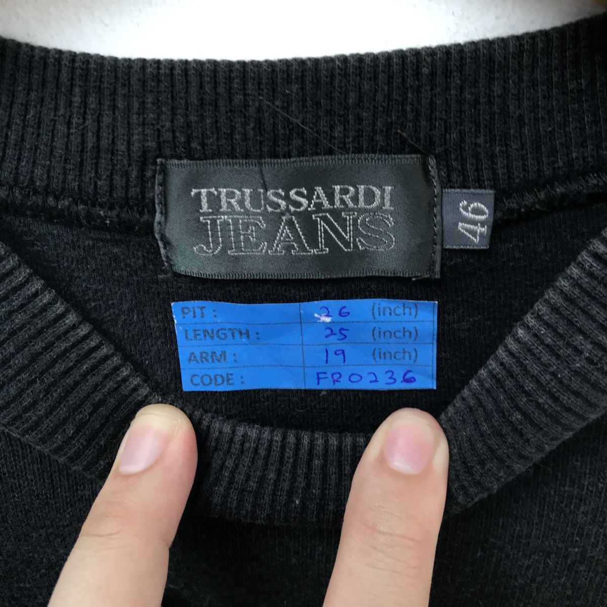 Trussardi × Vintage Vintage Trussardi Jeans Big logo sweatshirt Streetwear Size US XL / EU 56 / 4 - 4 Thumbnail