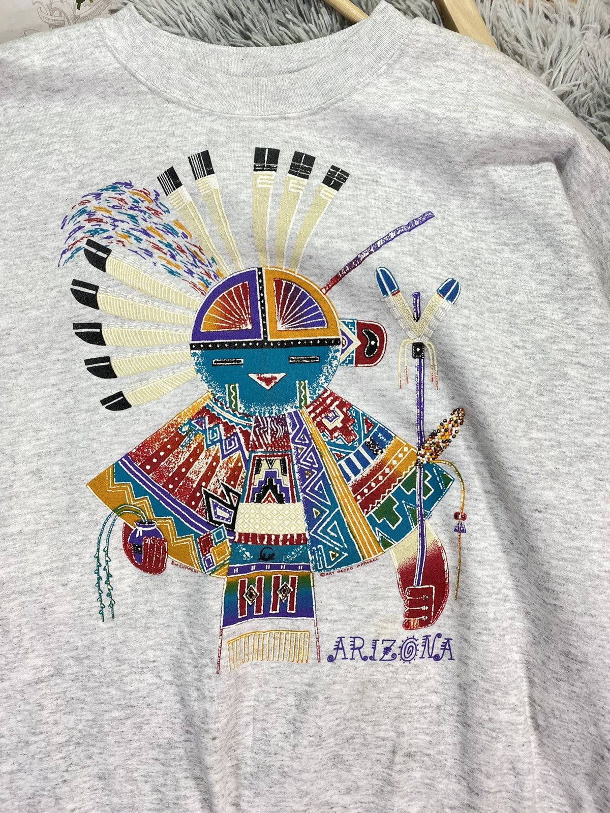 Hanes × Vintage Vintage Arizona Gecko Apparel Art 80s 90s sweatshirt size XL Size US XL / EU 56 / 4 - 2 Thumbnail