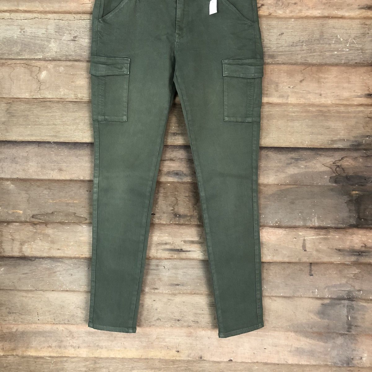 Japanese Brand DLL Uniqlo Green Cargo utility Multipocket Pants #1525 Size US 28 / EU 44 - 3 Thumbnail