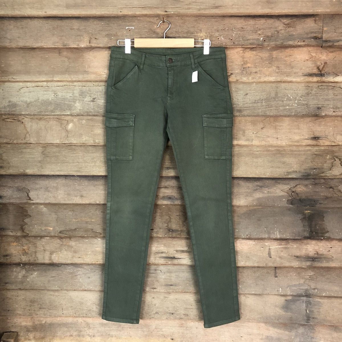 Japanese Brand DLL Uniqlo Green Cargo utility Multipocket Pants #1525 Size US 28 / EU 44 - 1 Thumbnail