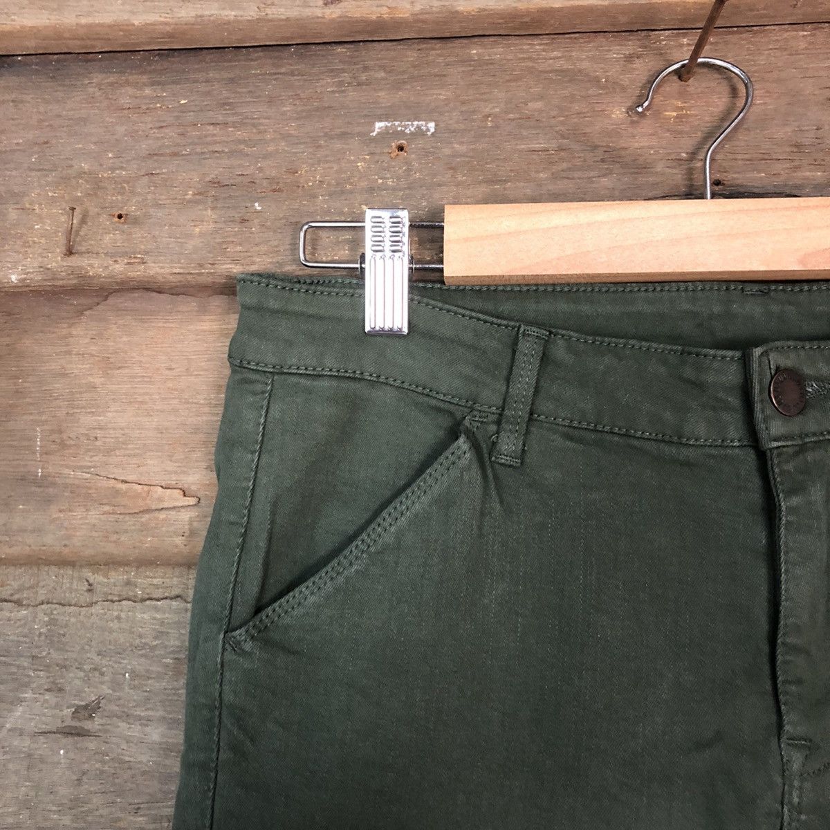 Japanese Brand DLL Uniqlo Green Cargo utility Multipocket Pants #1525 Size US 28 / EU 44 - 6 Thumbnail