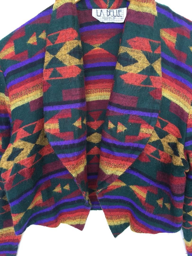 Vintage Vintage LaBelle Fashion Navajo Cropped Jacket Size S / US 4 / IT 40 - 4 Thumbnail