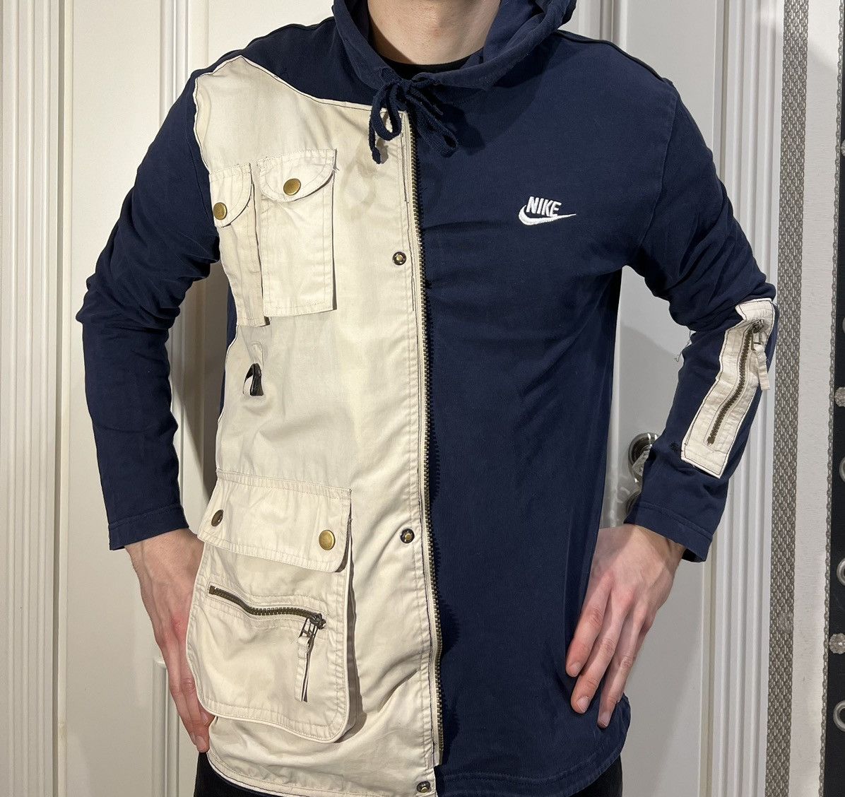 Nike Nike custom sweatshirt vest handmade patchwork 90s Size US L / EU 52-54 / 3 - 10 Thumbnail