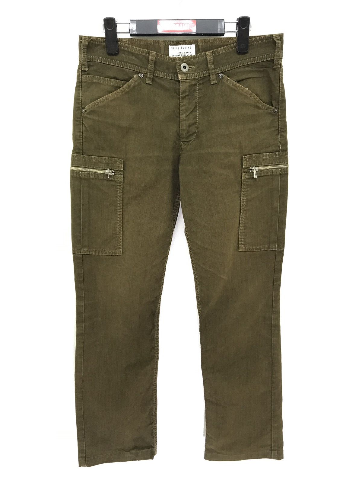 Spellbound Made in Japan Spellbound Cargo Pant Olive Colour Slim 39🟦 Size US 32 / EU 48 - 2 Thumbnail