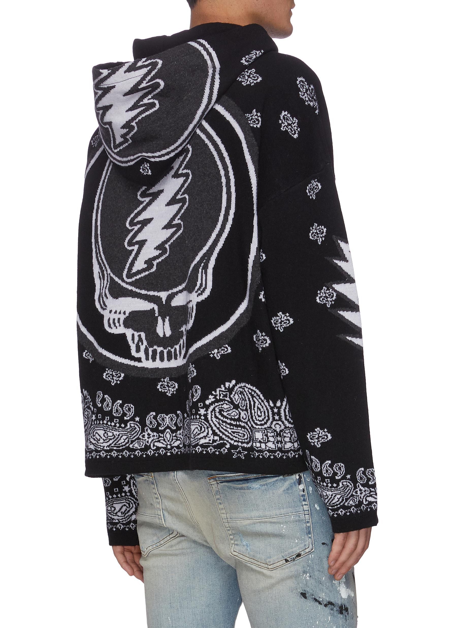 Amiri Black Grateful Dead Skull Cashmere Hoodie Size US M / EU 48-50 / 2 - 7 Thumbnail