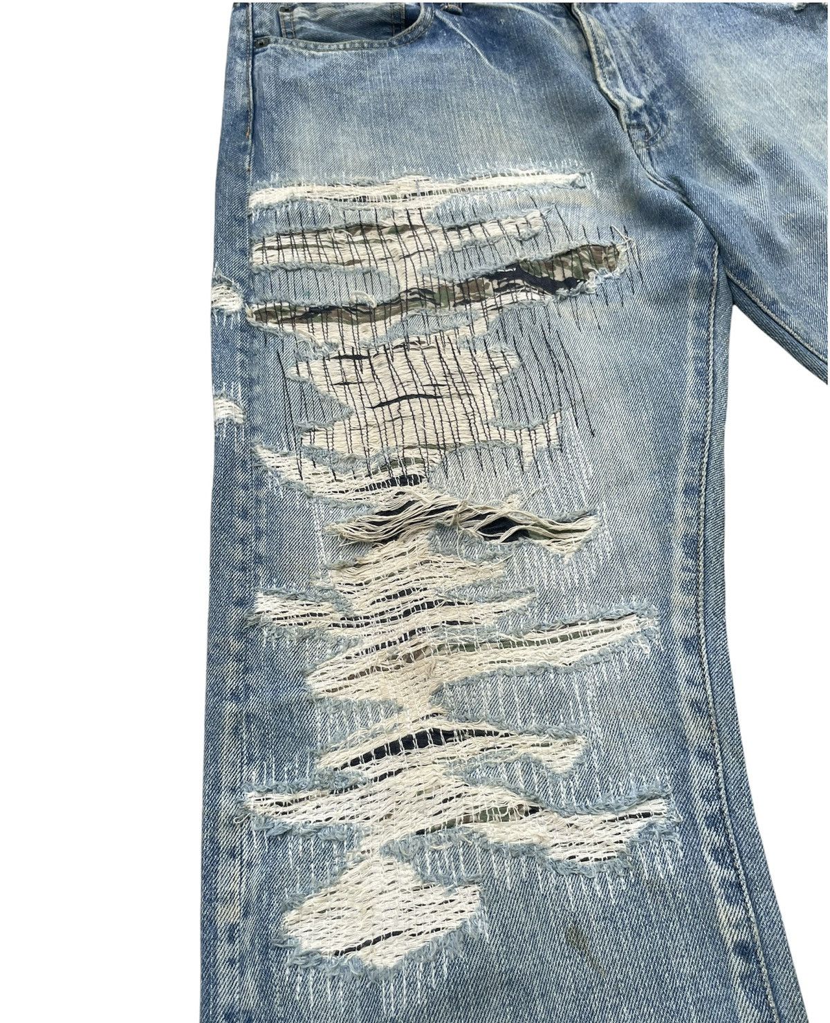 MasterPiece × Vintage Vintage Masterpiece Custom Zigzag Denim Size US 36 / EU 52 - 12 Thumbnail