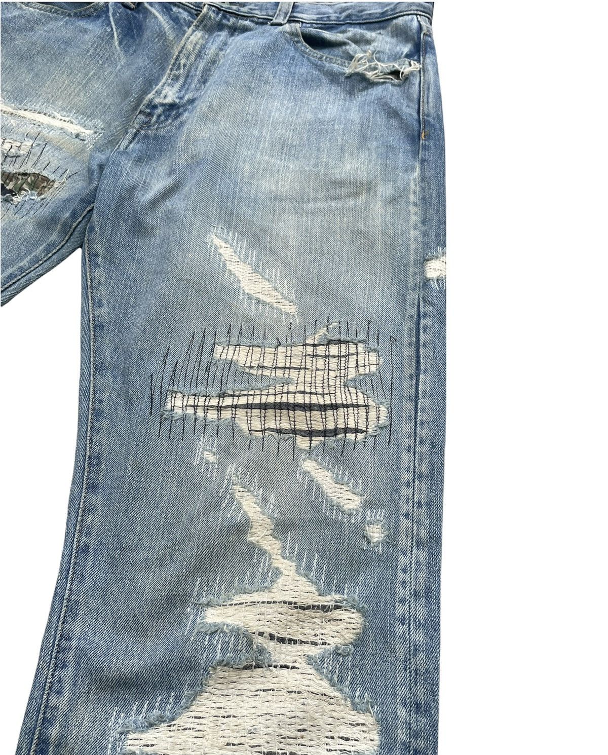 MasterPiece × Vintage Vintage Masterpiece Custom Zigzag Denim Size US 36 / EU 52 - 11 Thumbnail