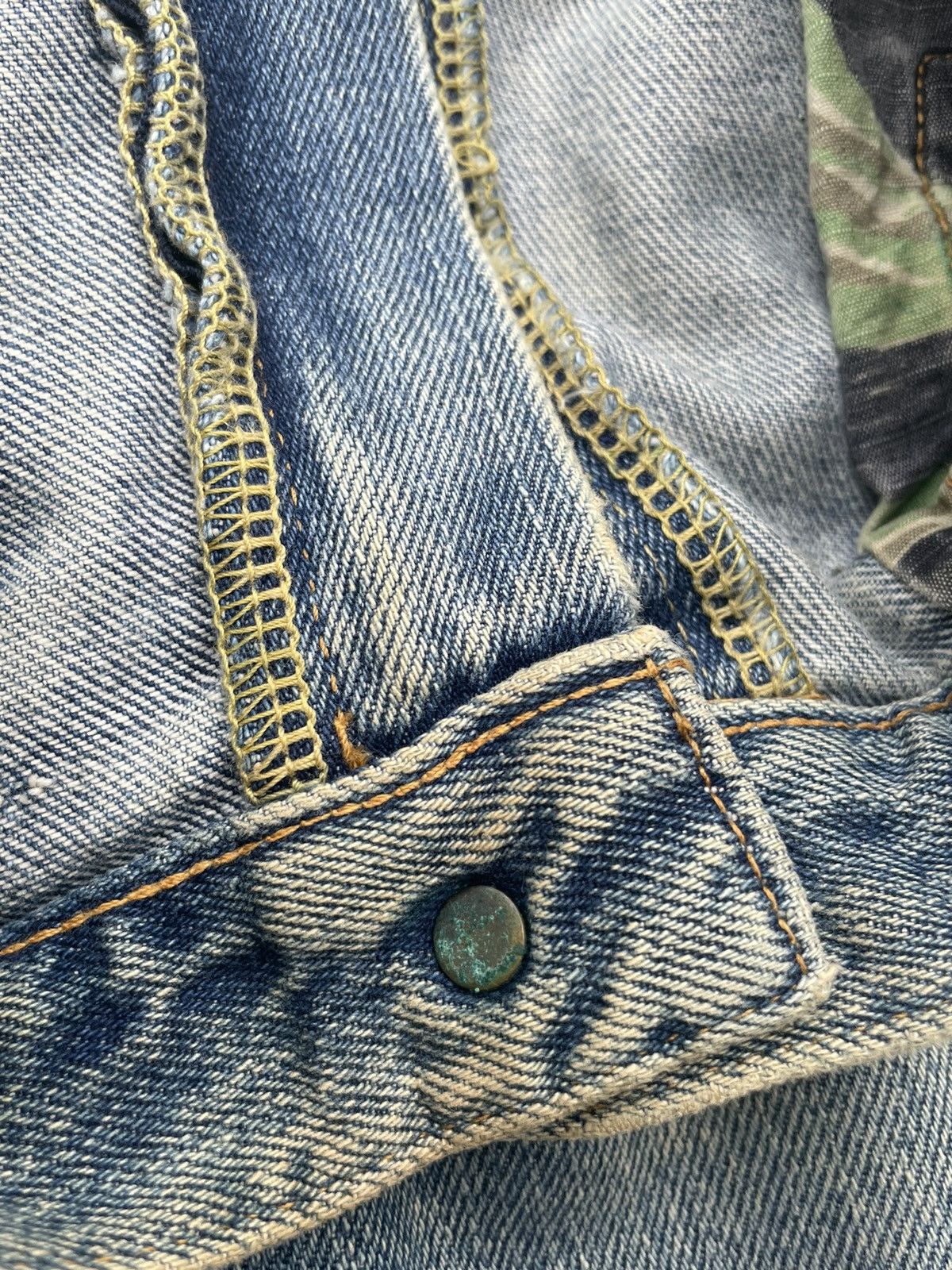 MasterPiece × Vintage Vintage Masterpiece Custom Zigzag Denim Size US 36 / EU 52 - 17 Thumbnail