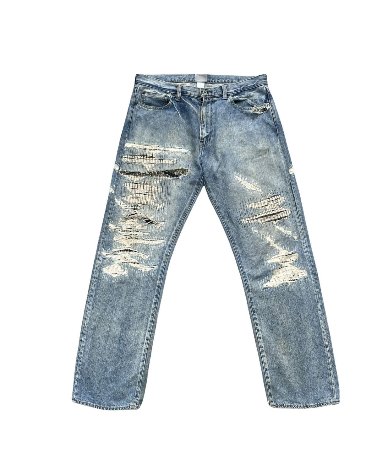 MasterPiece × Vintage Vintage Masterpiece Custom Zigzag Denim Size US 36 / EU 52 - 1 Thumbnail