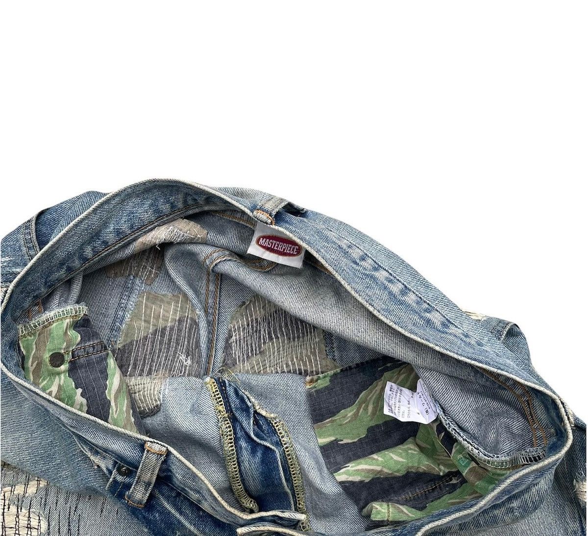 MasterPiece × Vintage Vintage Masterpiece Custom Zigzag Denim Size US 36 / EU 52 - 4 Thumbnail
