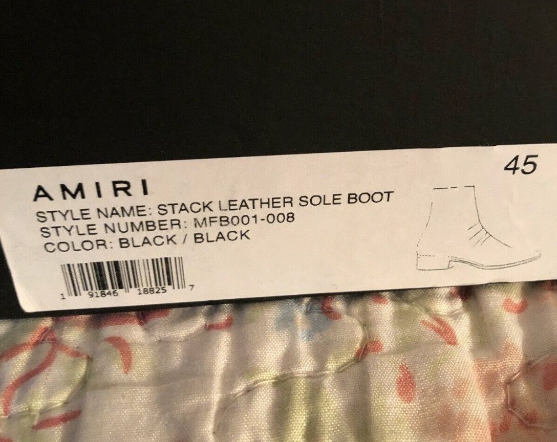 Amiri $950 new AMIRI Stack Leather Sole Boot Suede Chelsea Black Size US 12 / EU 45 - 5 Thumbnail