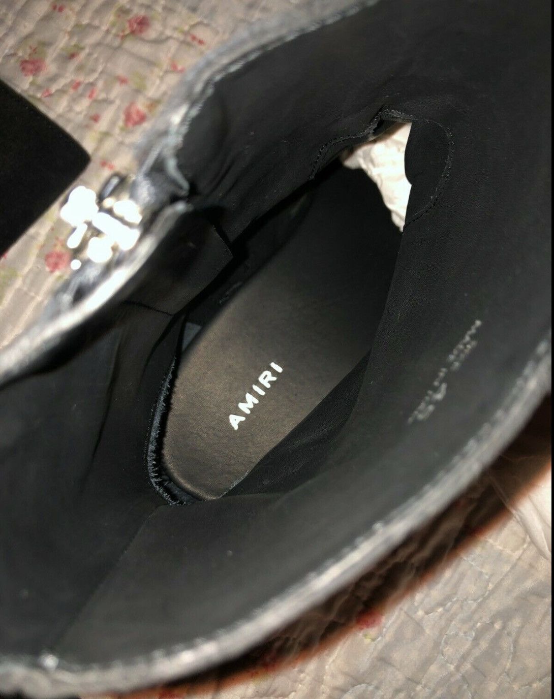 Amiri $950 new AMIRI Stack Leather Sole Boot Suede Chelsea Black Size US 12 / EU 45 - 3 Thumbnail
