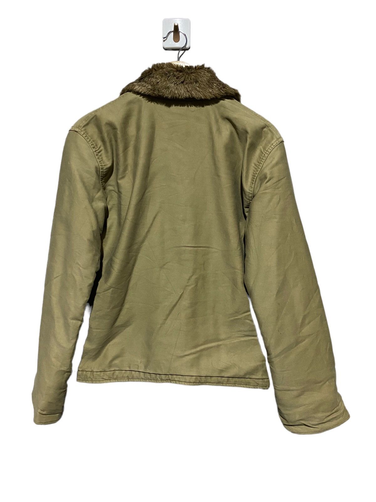 Vintage U.S. Navy N-1 Deck Jacket Olive Green Military Coat