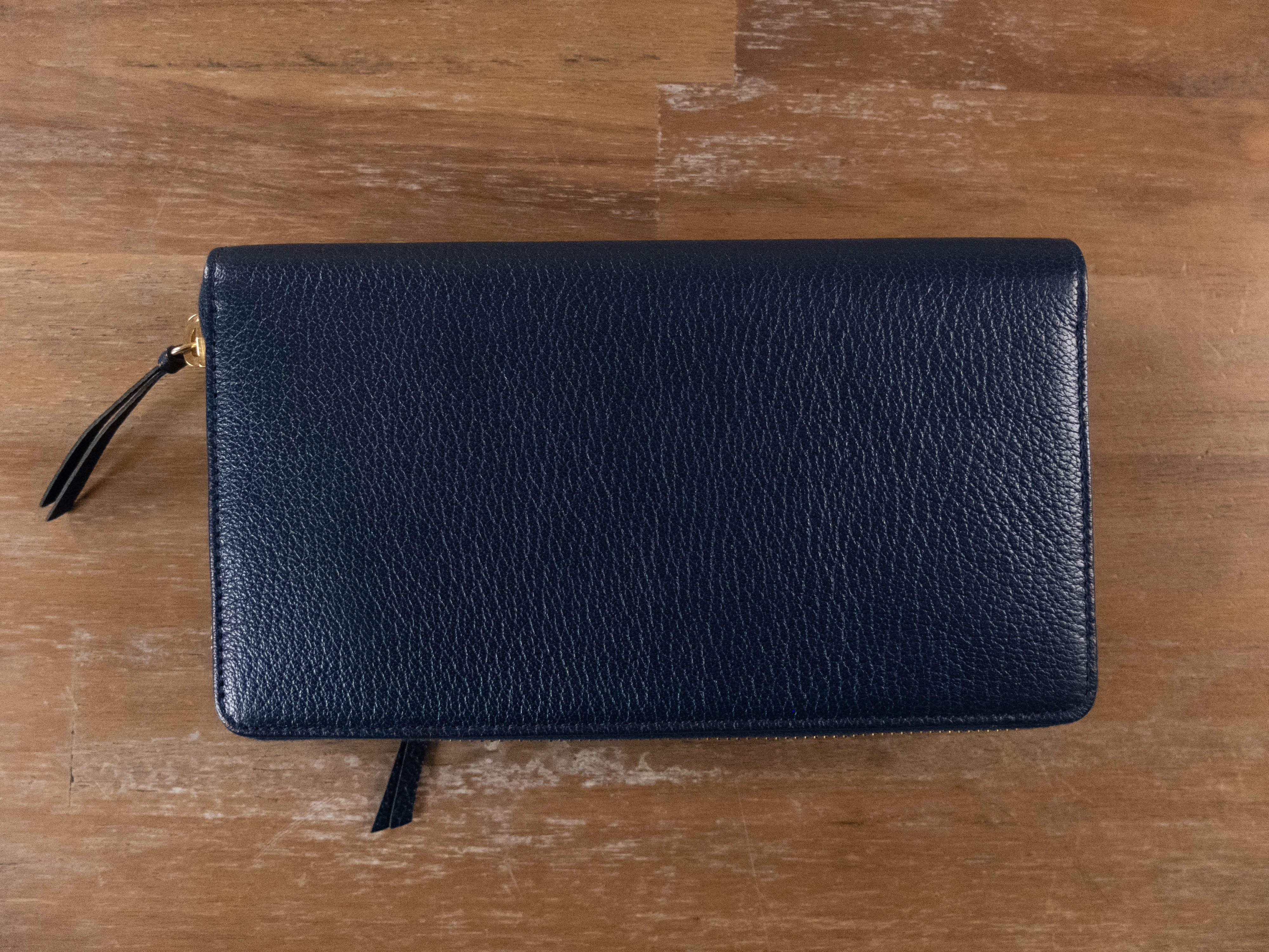 Balenciaga BALENCIAGA navy blue City Moto leather continental wallet Size ONE SIZE - 4 Thumbnail
