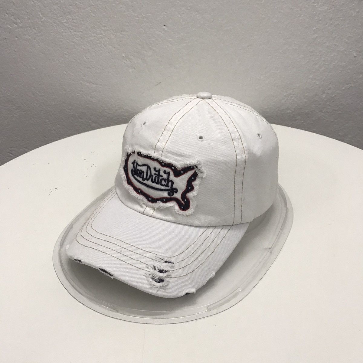 Von Dutch Von Dutch Distressed Design Strapback Cap/Embroidery Size ONE SIZE - 1 Thumbnail