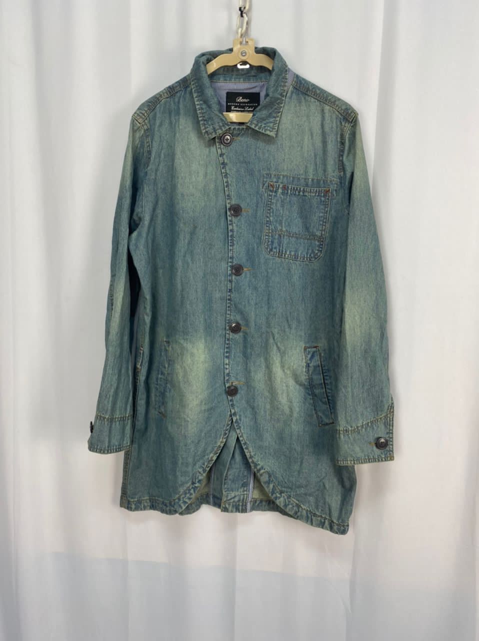 Japanese Brand Beno button up distressed denim parkas jacket Size US M / EU 48-50 / 2 - 6 Thumbnail