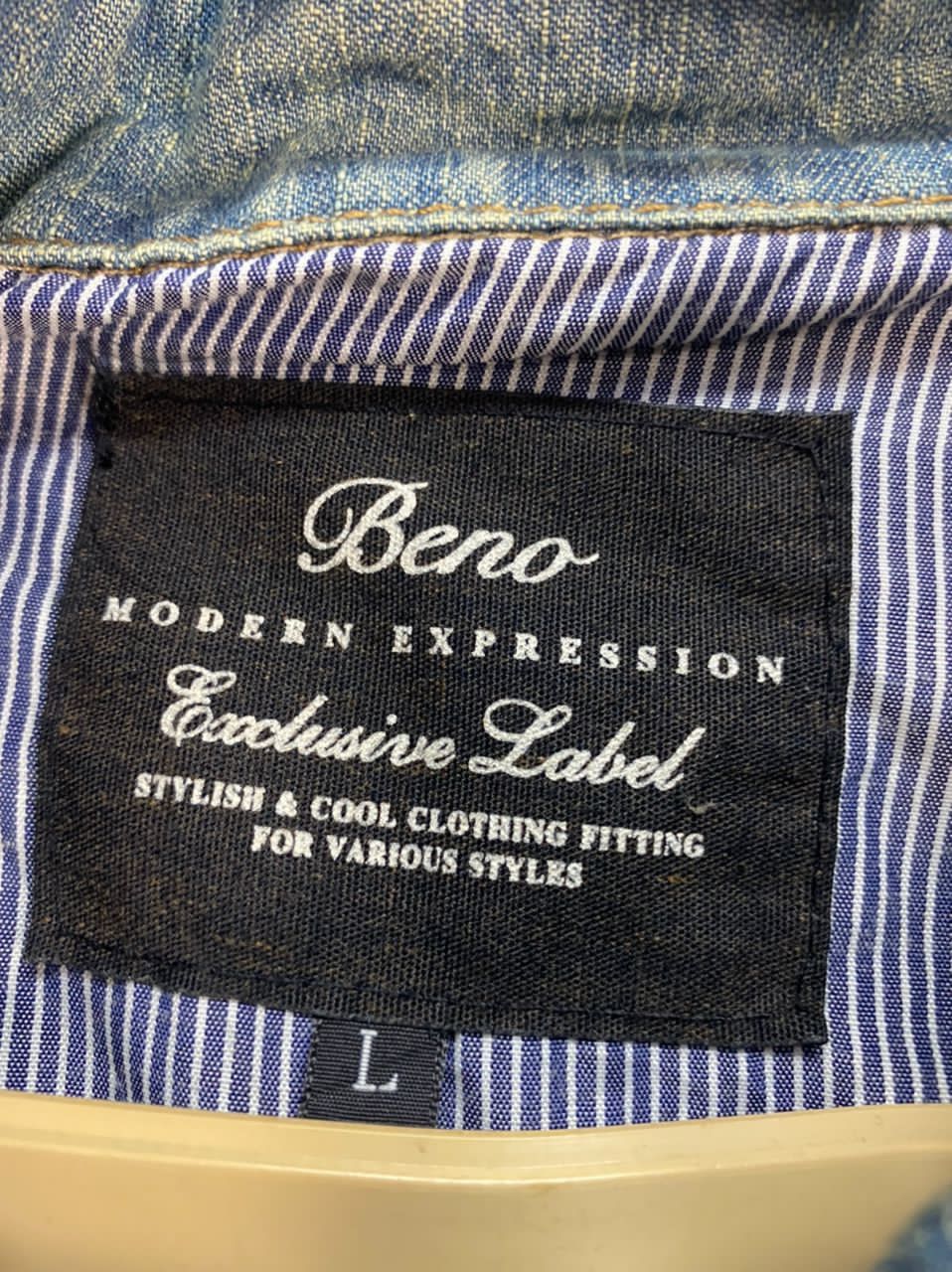 Japanese Brand Beno button up distressed denim parkas jacket Size US M / EU 48-50 / 2 - 4 Thumbnail