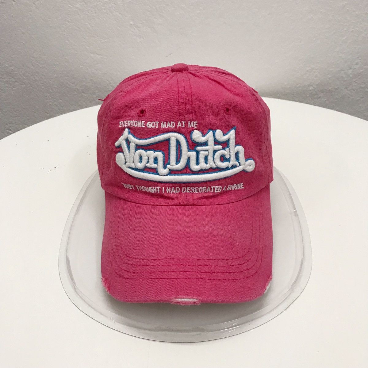 Von Dutch Von Dutch Distressed Design Strapback Cap/Embroidery Size ONE SIZE - 2 Thumbnail