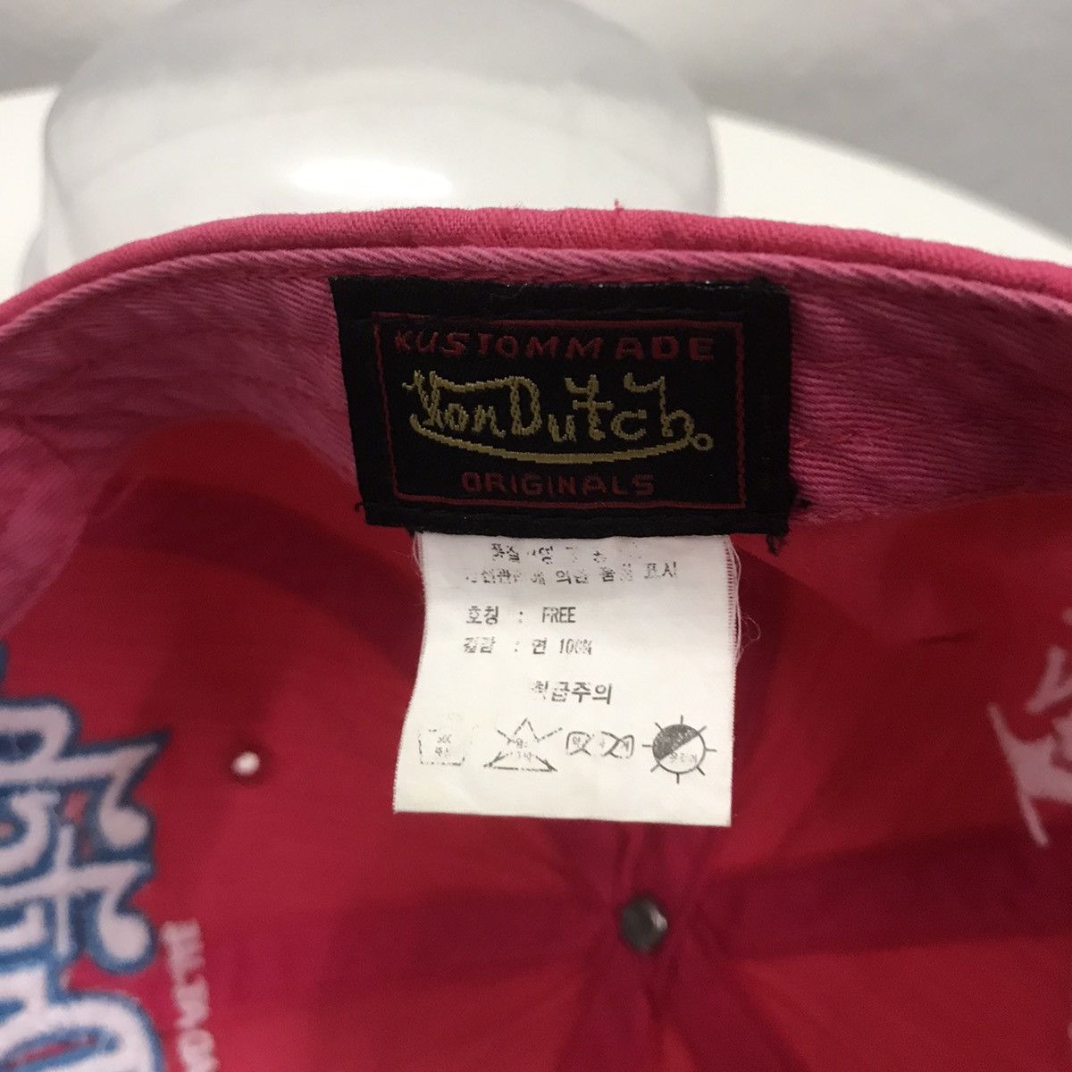 Von Dutch Von Dutch Distressed Design Strapback Cap/Embroidery Size ONE SIZE - 7 Thumbnail