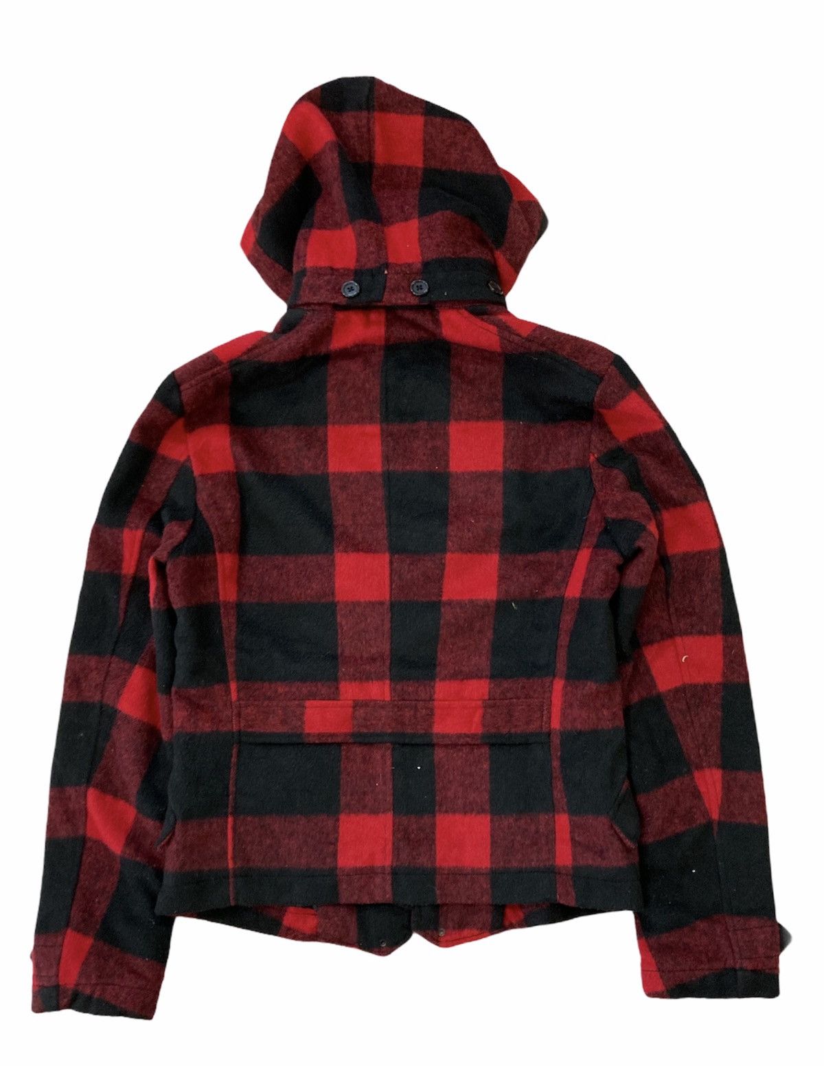 PPFM PPFM CHECK PLAID PEA COAT JACKET WITH HOODIE Size US S / EU 44-46 / 1 - 2 Thumbnail
