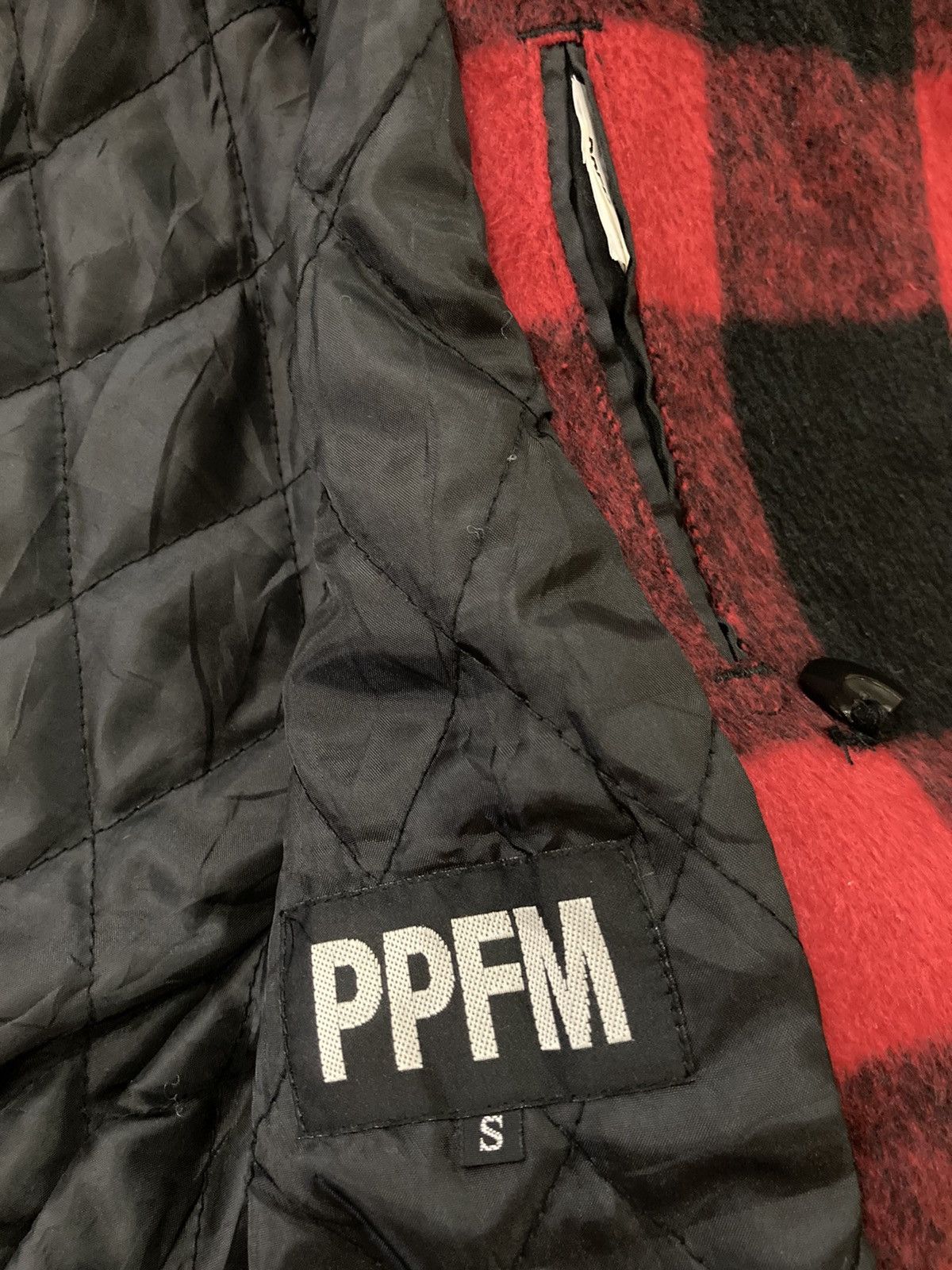 PPFM PPFM CHECK PLAID PEA COAT JACKET WITH HOODIE Size US S / EU 44-46 / 1 - 8 Thumbnail