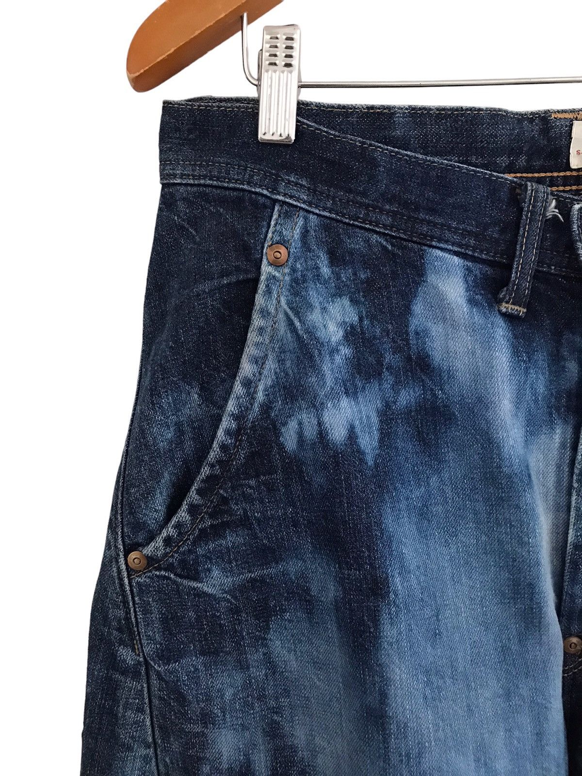If Six Was Nine Vintage LEE Bleach Acid Wash Denim Jeans Size US 32 / EU 48 - 3 Thumbnail