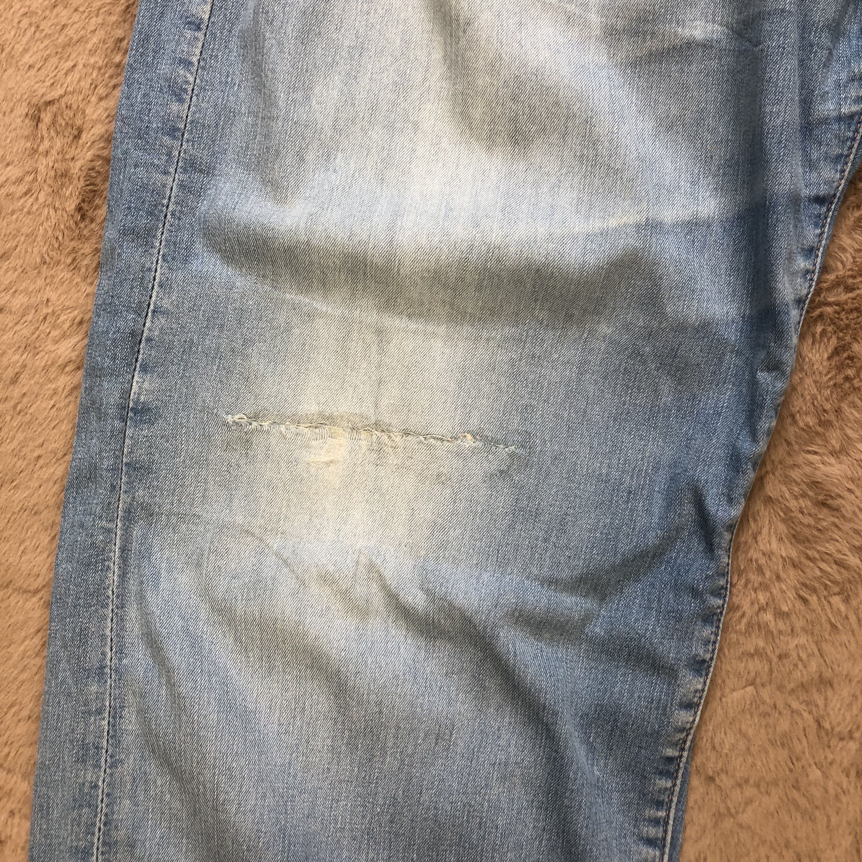 Levi's TRASHED LEVIS BIG E LIGHT WASH DENIM PANTS #6796-88 Size US 36 / EU 52 - 8 Thumbnail