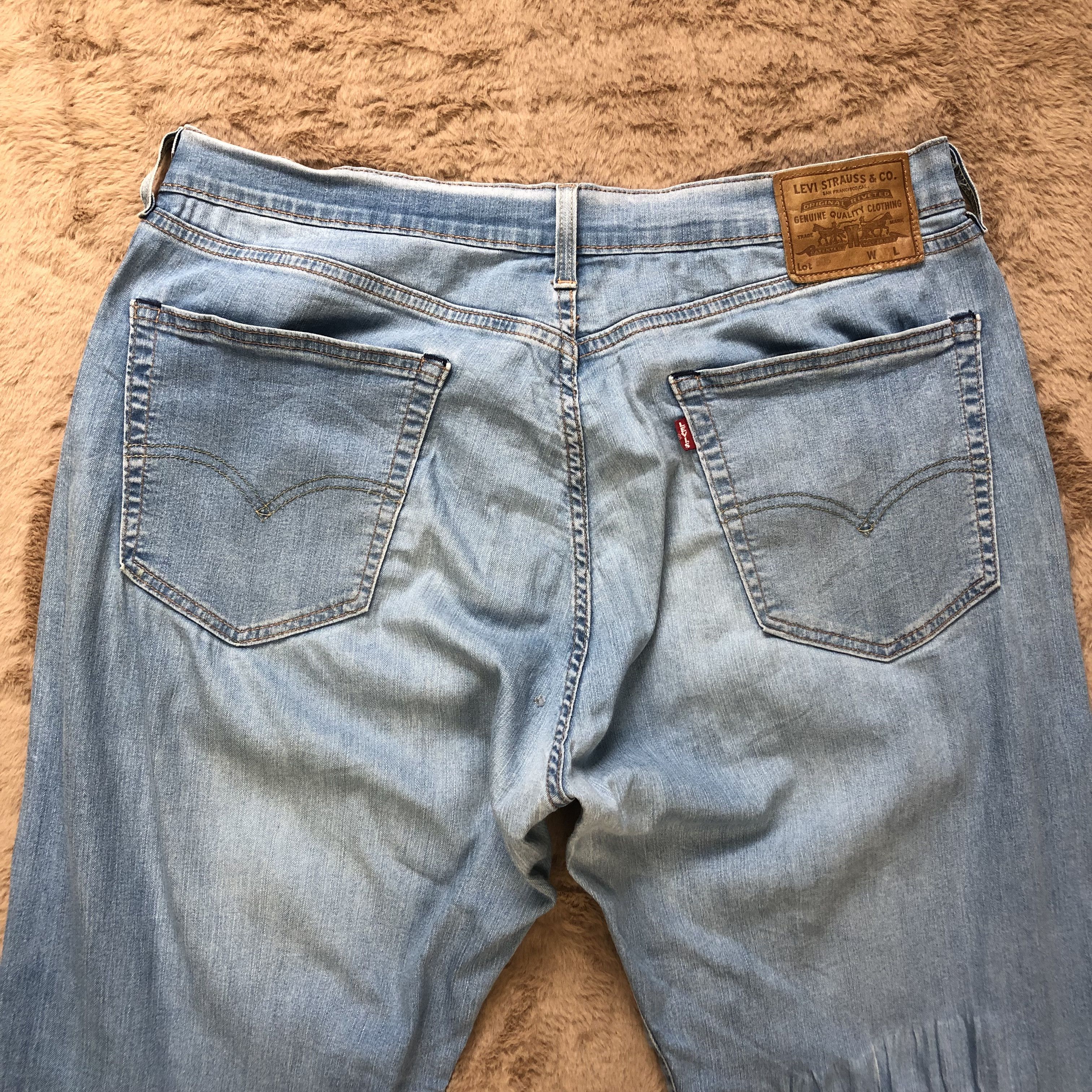Levi's TRASHED LEVIS BIG E LIGHT WASH DENIM PANTS #6796-88 Size US 36 / EU 52 - 18 Thumbnail
