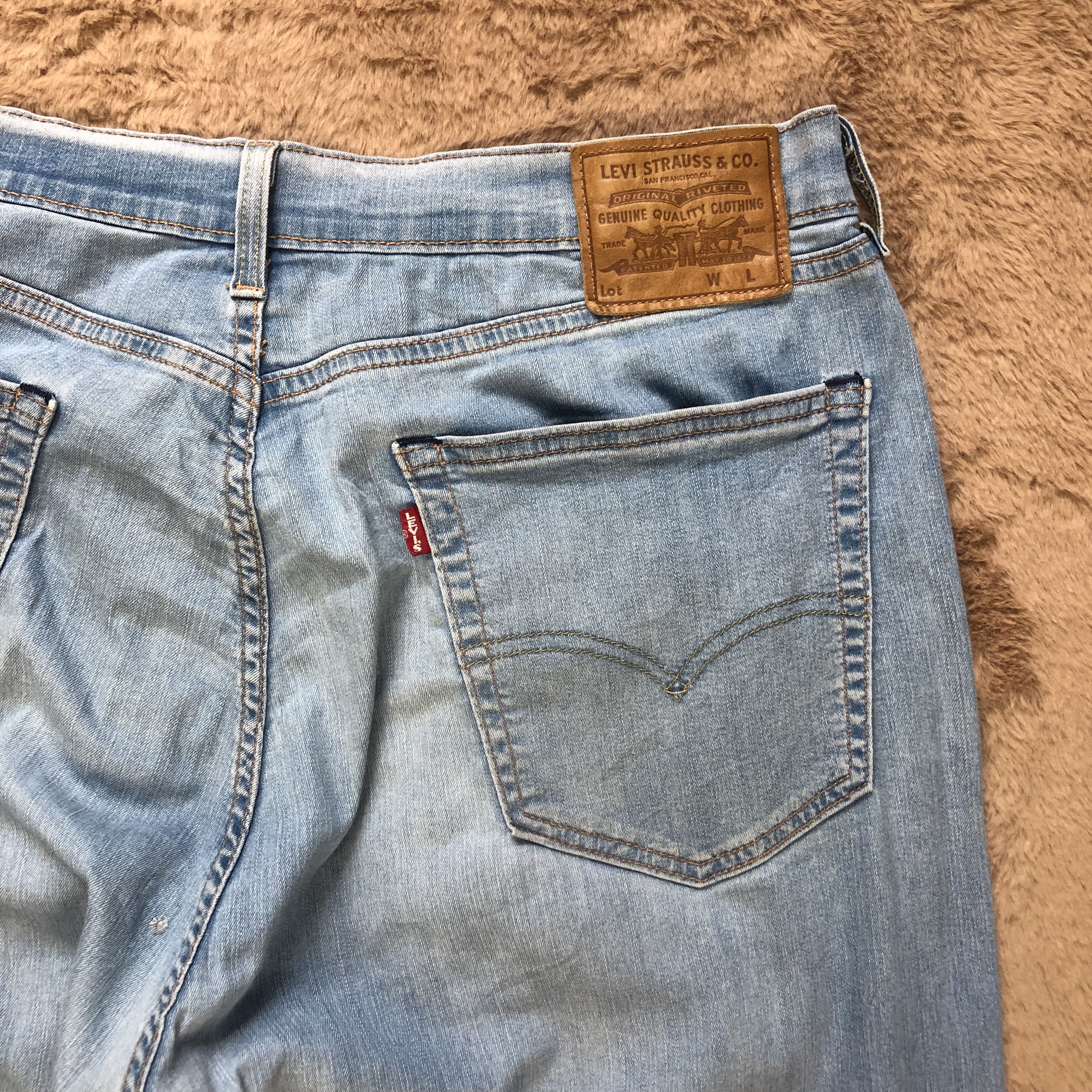 Levi's TRASHED LEVIS BIG E LIGHT WASH DENIM PANTS #6796-88 Size US 36 / EU 52 - 19 Thumbnail