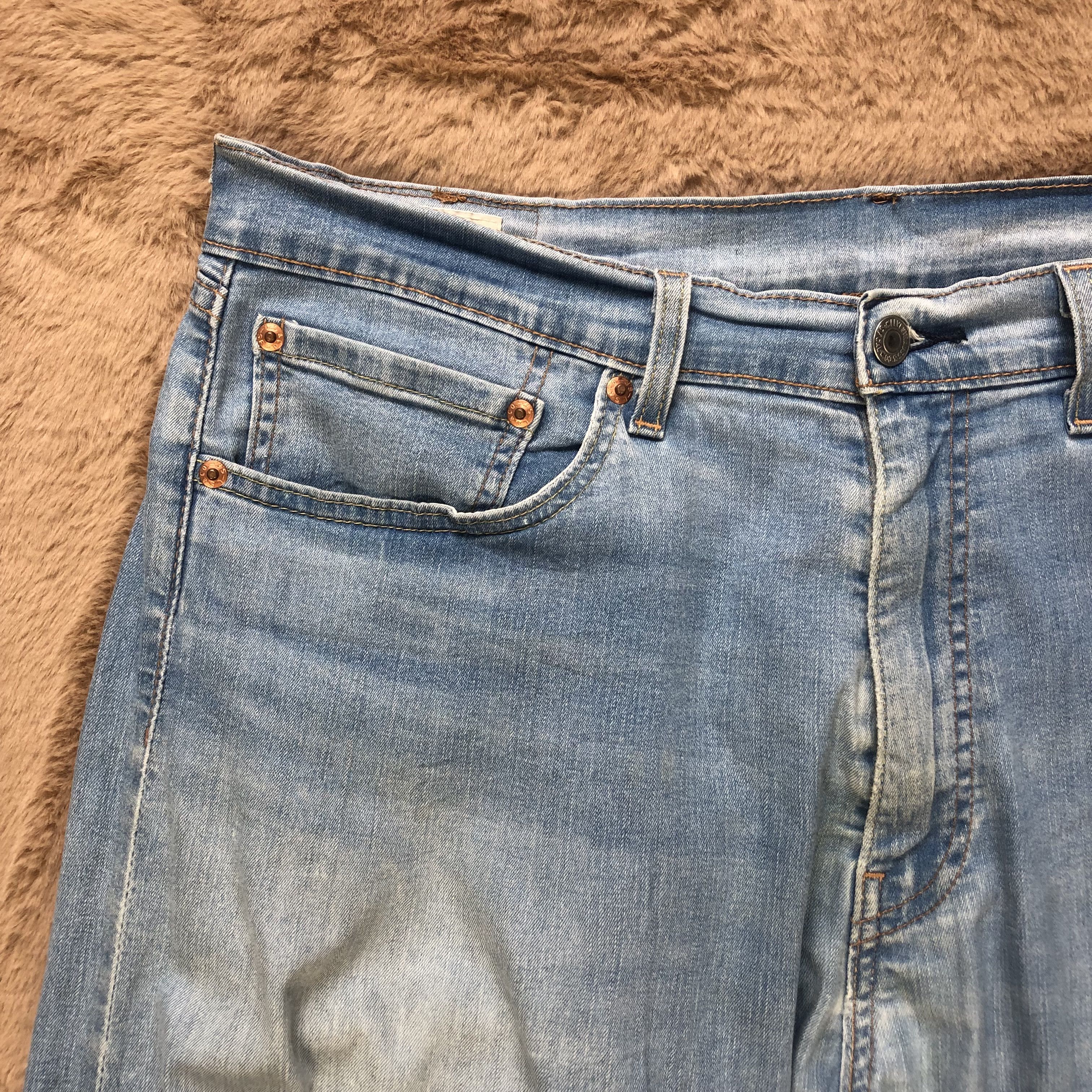 Levi's TRASHED LEVIS BIG E LIGHT WASH DENIM PANTS #6796-88 Size US 36 / EU 52 - 3 Thumbnail