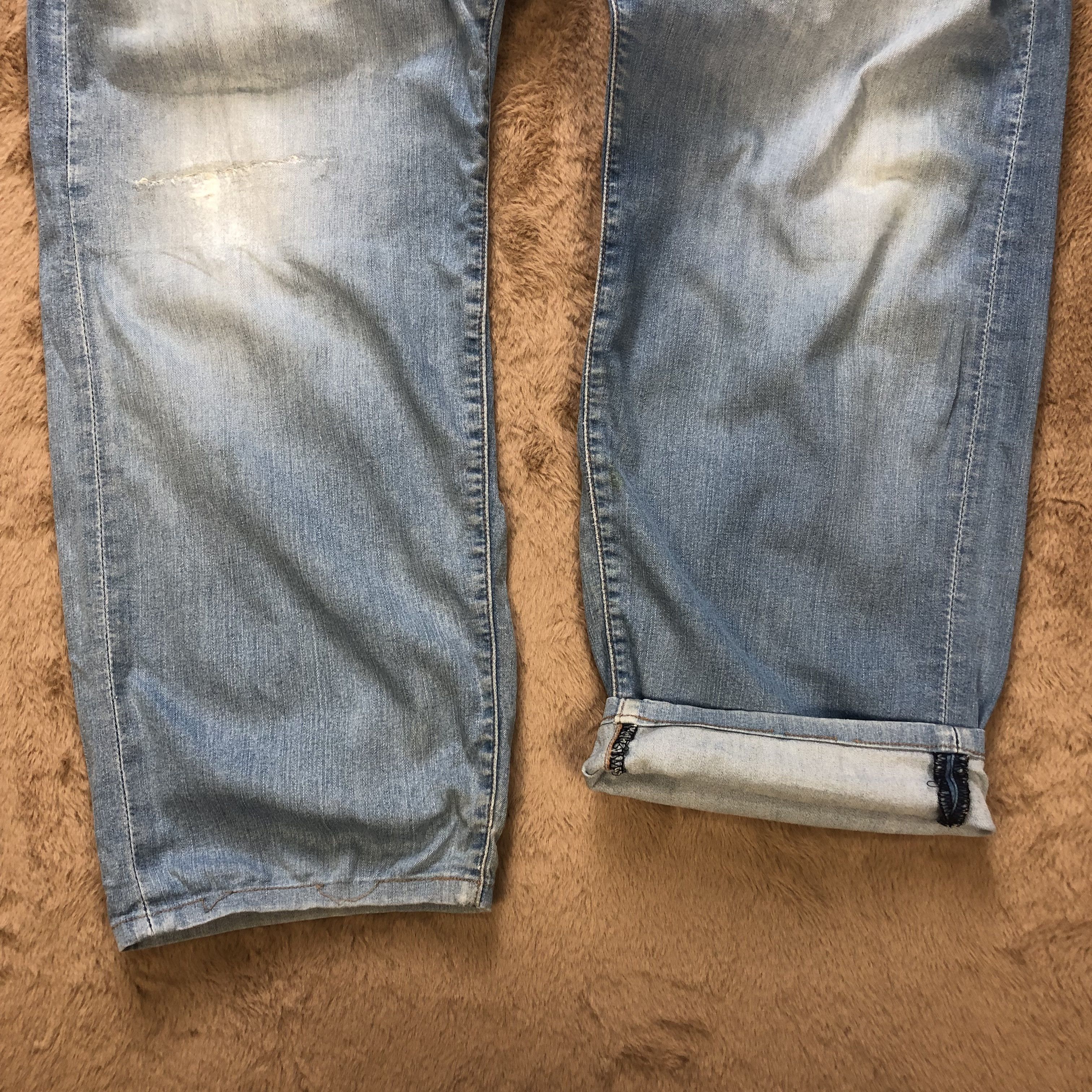 Levi's TRASHED LEVIS BIG E LIGHT WASH DENIM PANTS #6796-88 Size US 36 / EU 52 - 9 Thumbnail