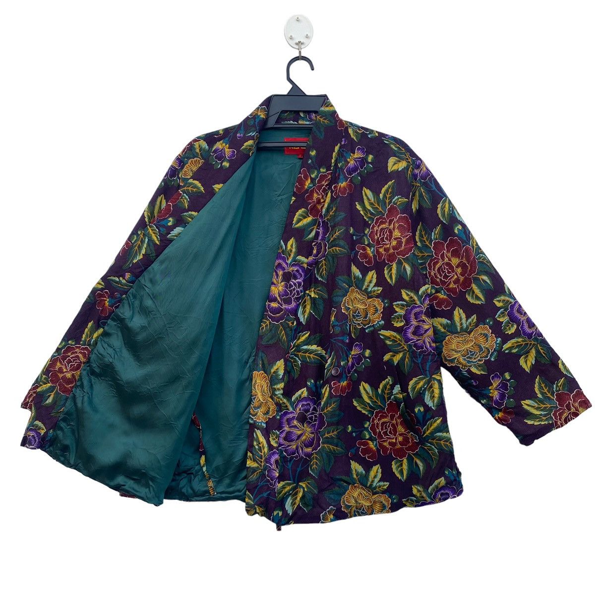 Vtg 90s rare KENZO floral art kimono wear