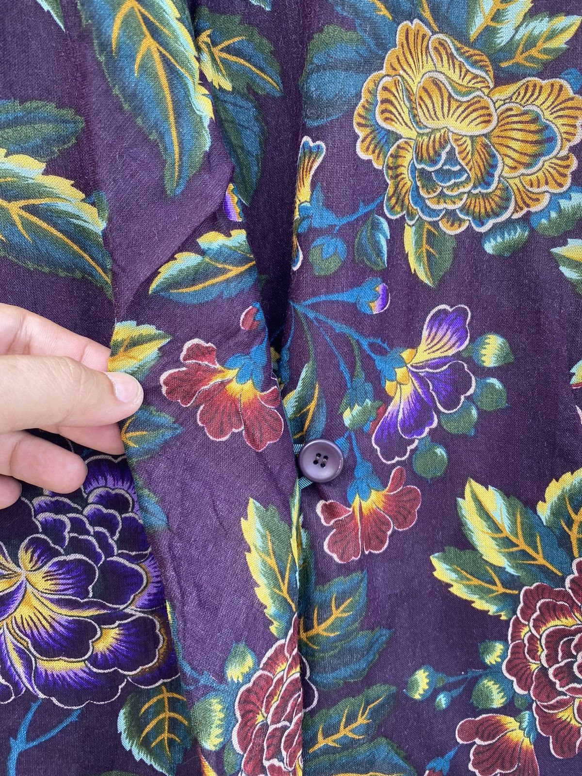 Kenzo Vtg 90s rare KENZO floral art kimono wear Size US M / EU 48-50 / 2 - 5 Thumbnail
