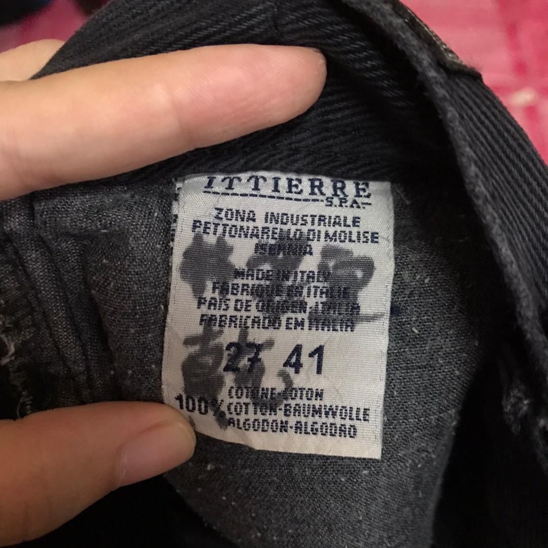 Vintage Versace Jeans Couture Brand Super Black Plaid Design