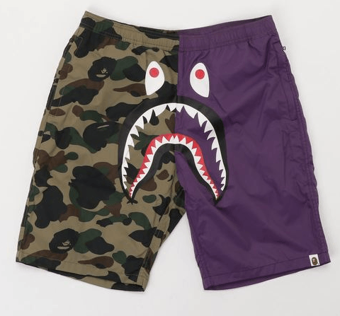Bape shorts purple camo clearance