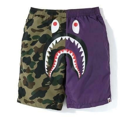 Bape [2XL] DS! Bape Half Camo Shark Beach Pants Size US 36 / EU 52 - 2 Thumbnail