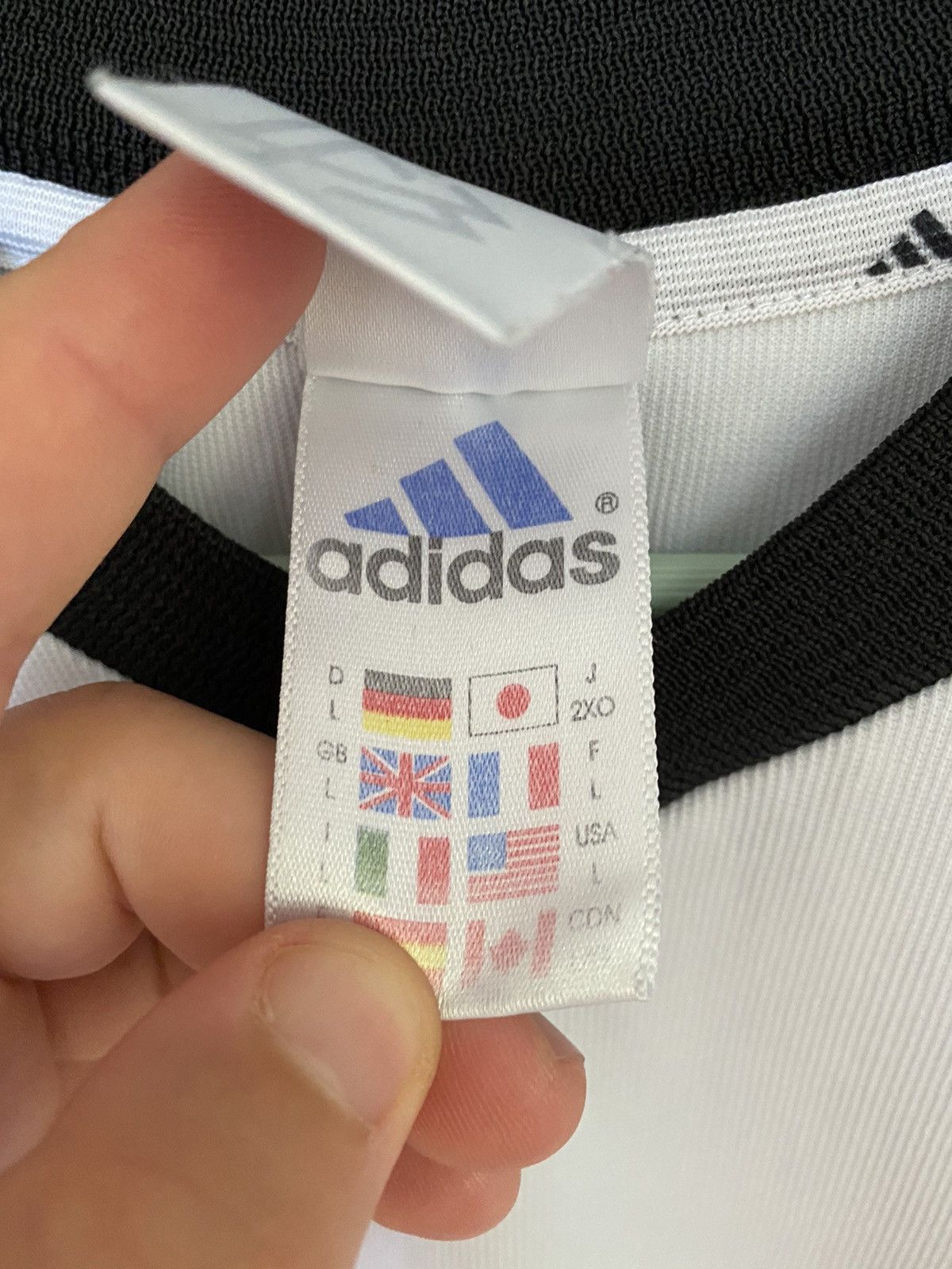 Adidas Vintage Germany Adidas 2002 Soccer Jersey Spain France Italy Size US L / EU 52-54 / 3 - 5 Thumbnail