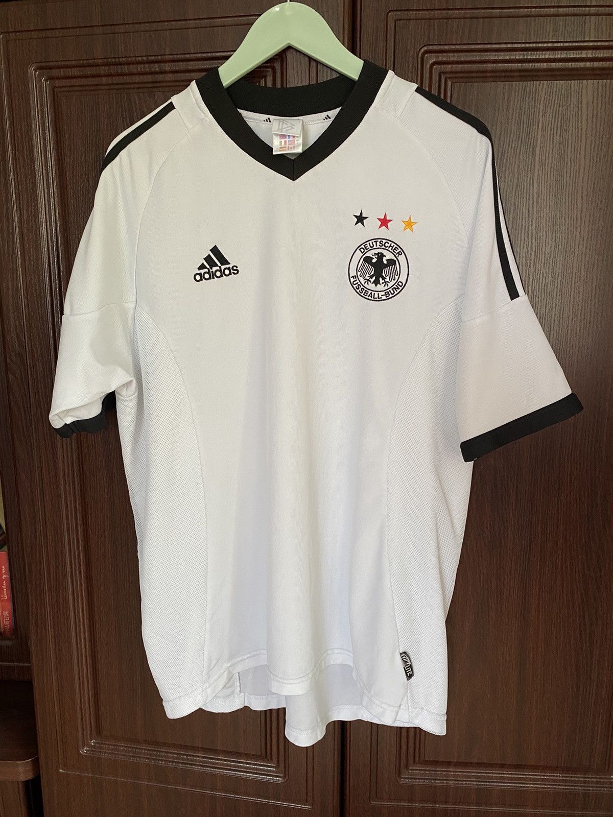 Adidas Vintage Germany Adidas 2002 Soccer Jersey Spain France Italy Size US L / EU 52-54 / 3 - 1 Thumbnail