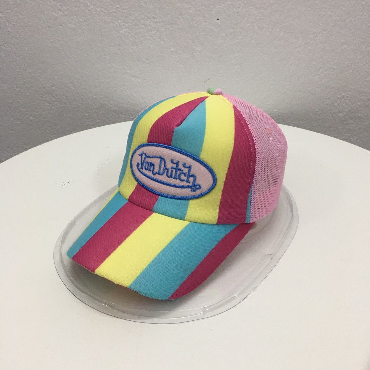Rare Von Dutch Flying Eye Colour Block Trucker Cap Snapback