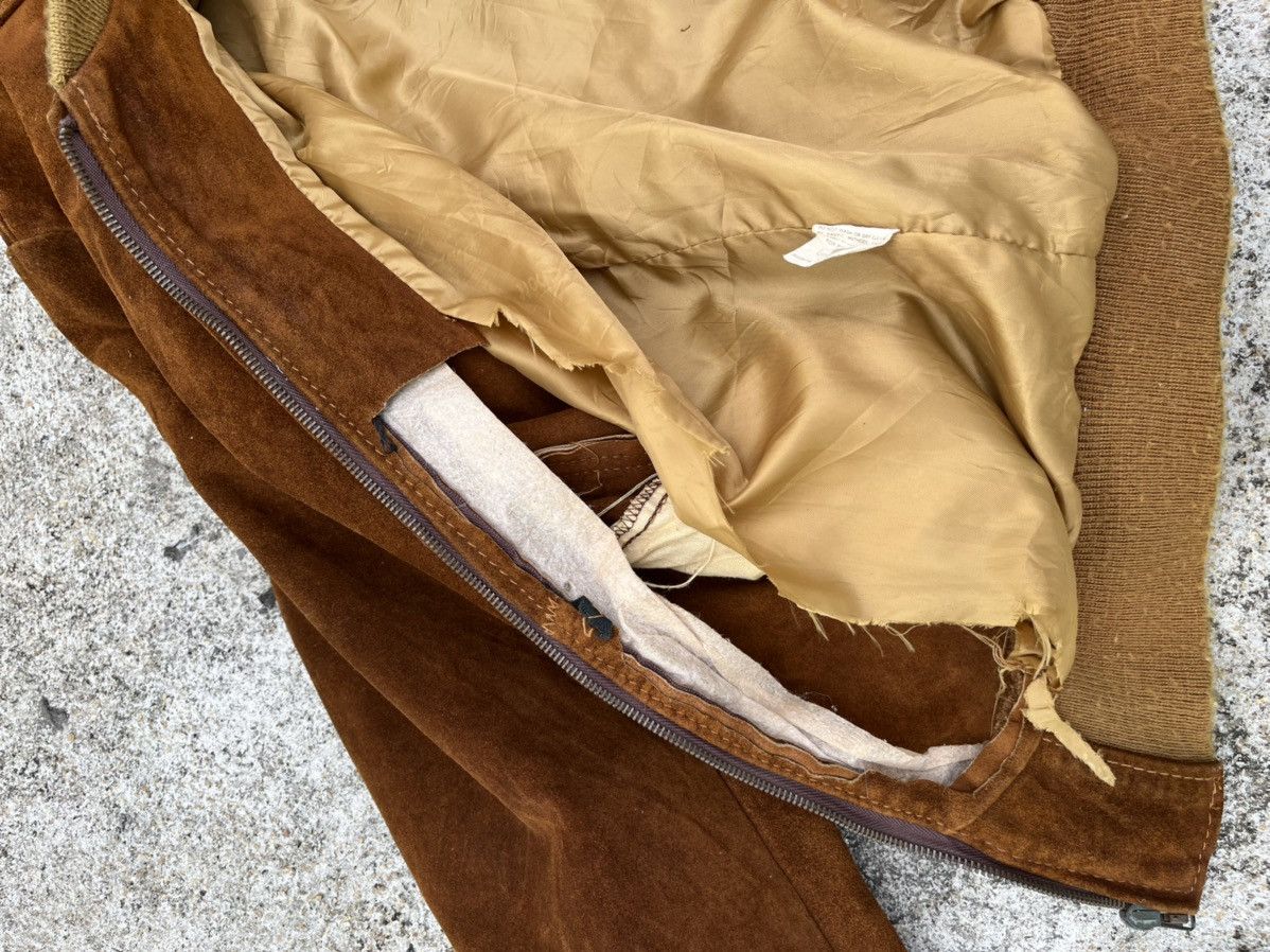 Schott × Vintage Vintage Schott NYC Suede Leather Bomber Jecket Size US M / EU 48-50 / 2 - 15 Thumbnail