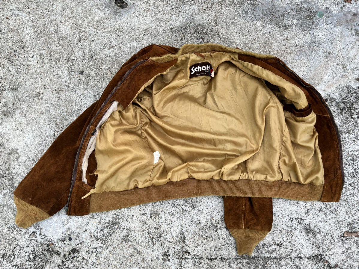 Schott × Vintage Vintage Schott NYC Suede Leather Bomber Jecket Size US M / EU 48-50 / 2 - 10 Thumbnail