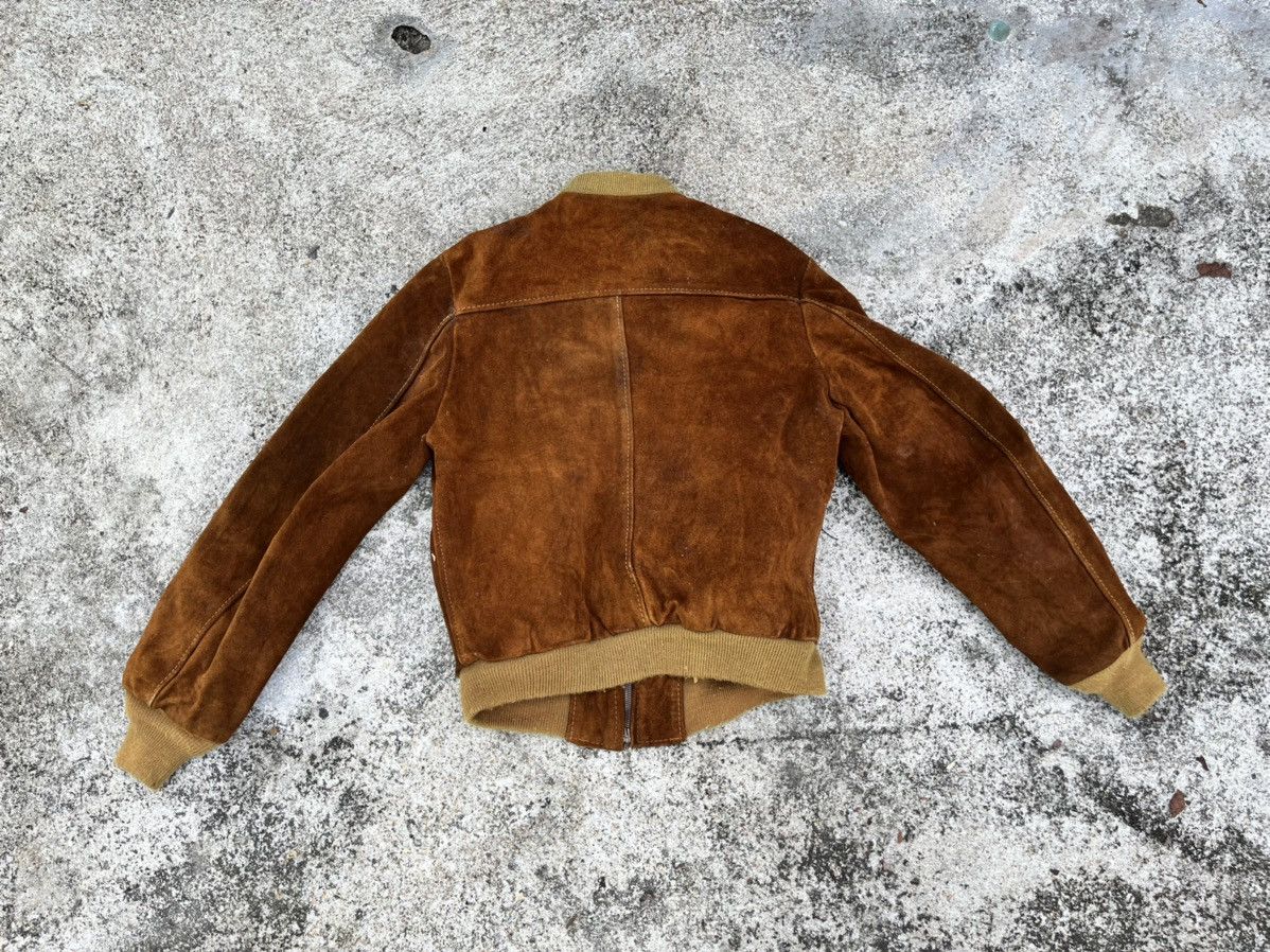 Schott × Vintage Vintage Schott NYC Suede Leather Bomber Jecket Size US M / EU 48-50 / 2 - 2 Thumbnail