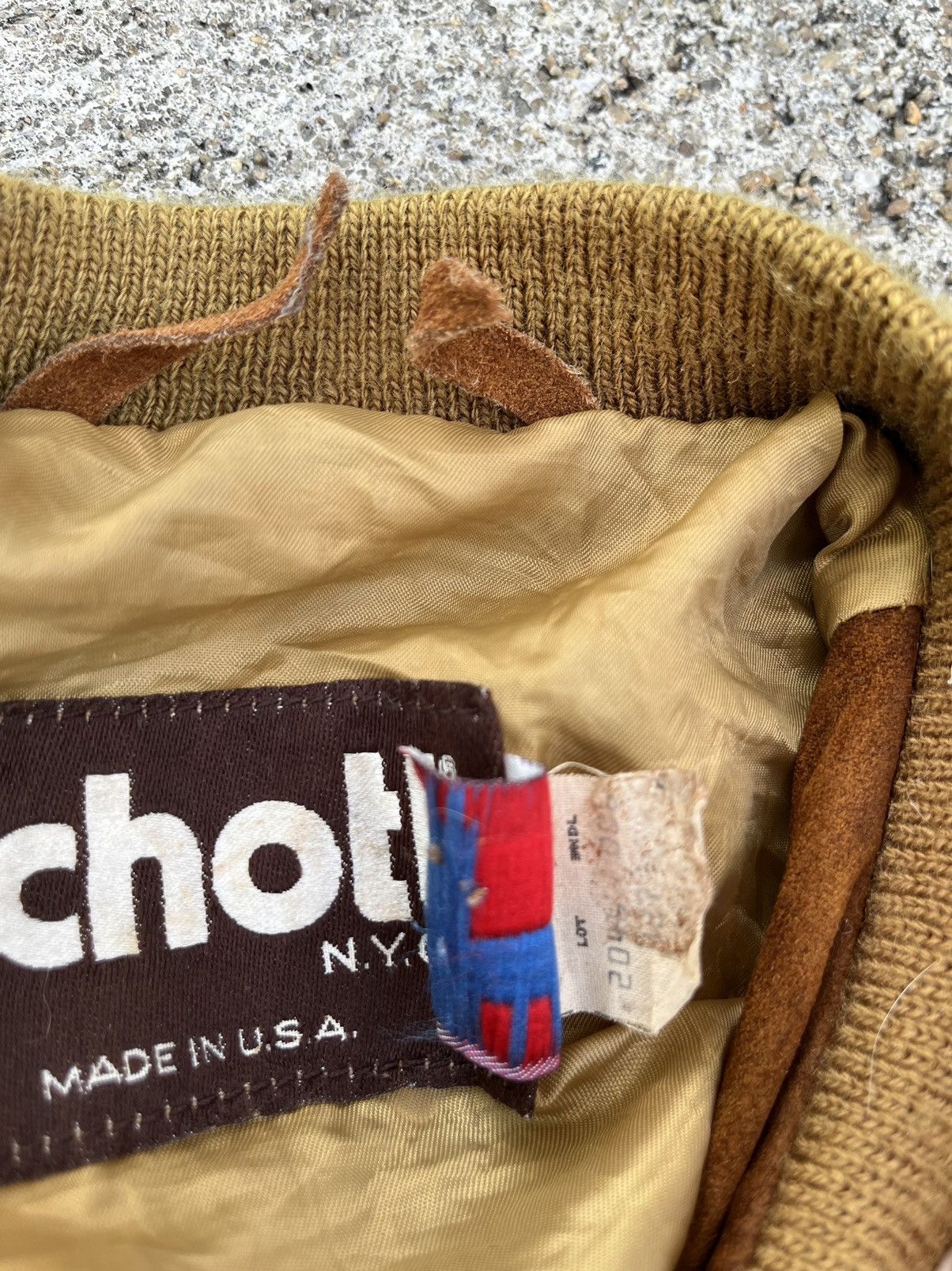 Schott × Vintage Vintage Schott NYC Suede Leather Bomber Jecket Size US M / EU 48-50 / 2 - 14 Thumbnail