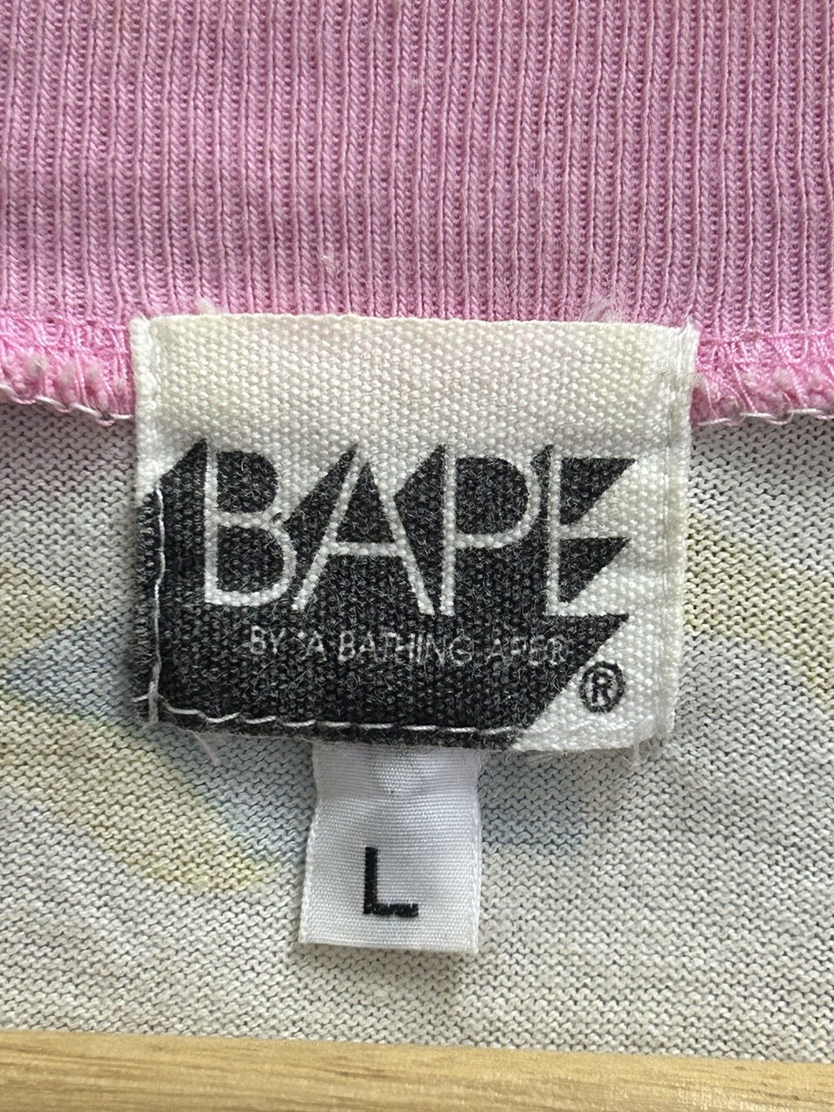 Bape A BATHING APE Cotton Candy Camo Raglan T-shirts Size US L / EU 52-54 / 3 - 7 Thumbnail