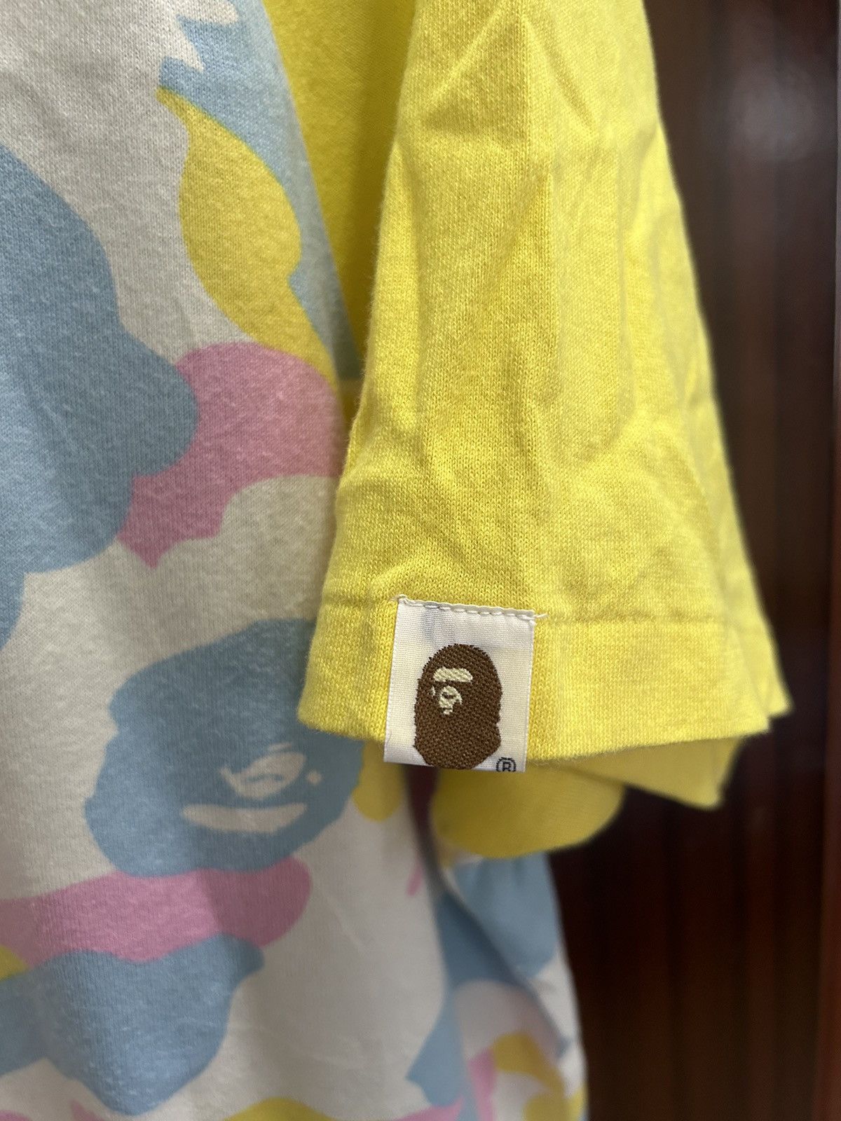 Bape A BATHING APE Cotton Candy Camo Raglan T-shirts Size US L / EU 52-54 / 3 - 5 Thumbnail