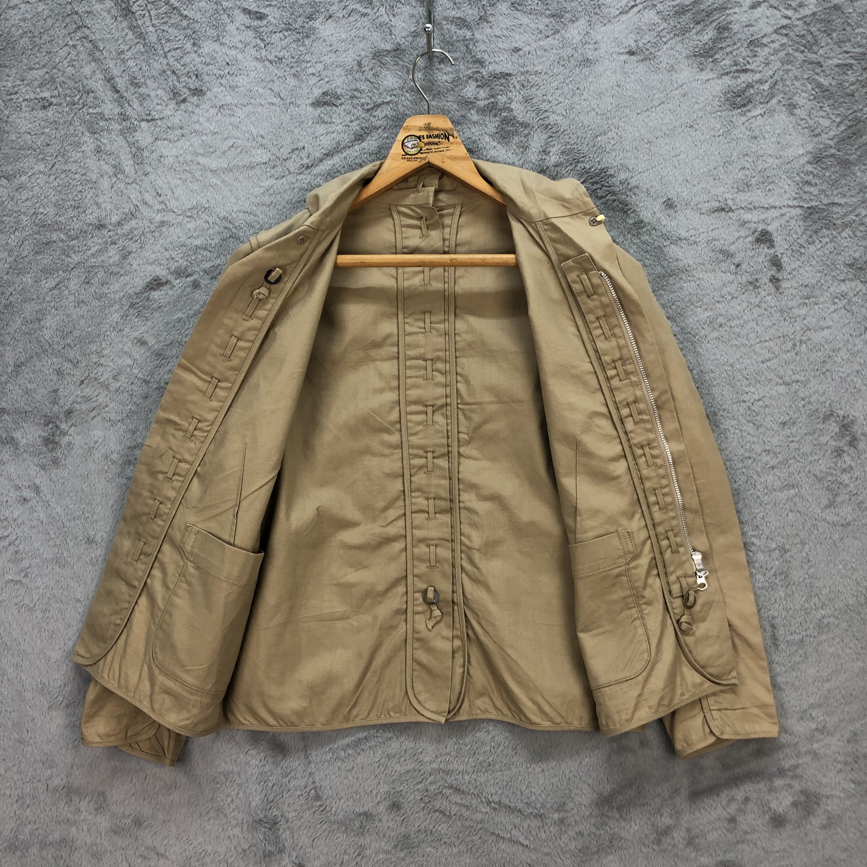 Japanese Brand JIPIJAPA NICE DESIGN ZIPPER BEIGI JACKET / COAT #5740-204 Size US S / EU 44-46 / 1 - 7 Thumbnail